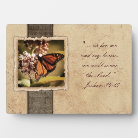 Vintager Monarch Butterfly Fotoplatte (Vorderseite)