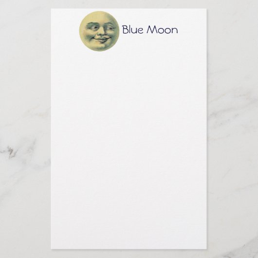 Vintager Mond Briefpapier (Vorderseite)