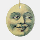 Vintager Mond Keramikornament (Links)