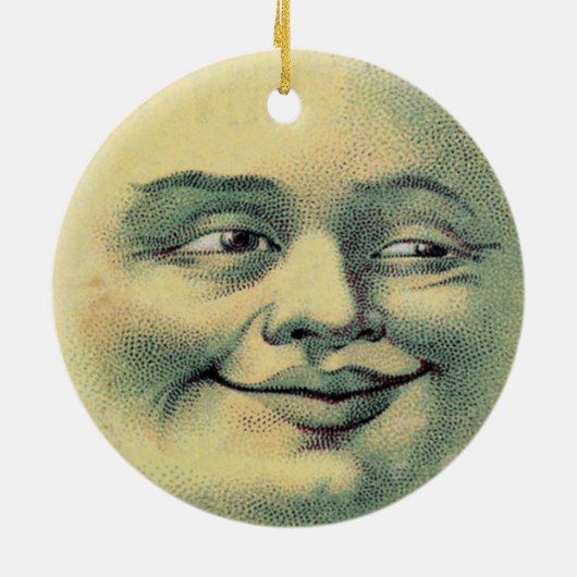 Vintager Mond Keramikornament (Hinten)