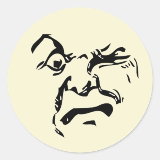 Vintager Mond Runder Aufkleber (Vorderseite)