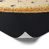 Vintager Mond - Schlafmond - Dunkelblau Poster (Ecke)