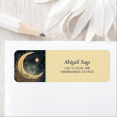 Vintager Mond, Sonne, Sterne - Weltraumadresse (Insitu)