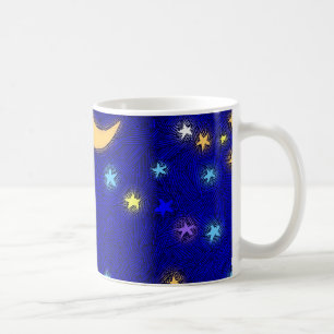 Vintager Mond und Sterne Ätzende Tasse