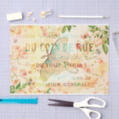 Vintager Mondmond und Rose Ephemera Seidenpapier (Handwerk)