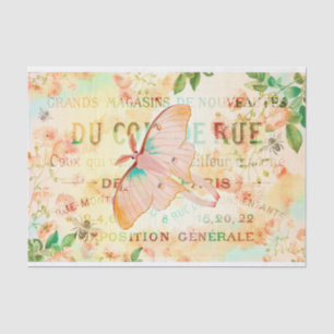 Vintager Mondmond und Rose Ephemerentpapier Seidenpapier