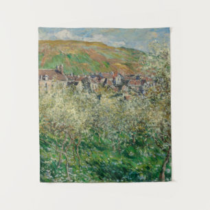 Vintager Monet 1879 Blütenpflanzenbaum Wandteppich