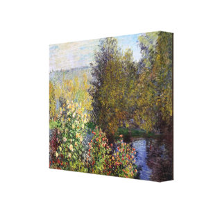 Vintager Monet Corner of the Garden am Montgeron Leinwanddruck