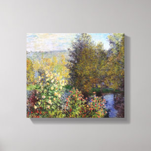 Vintager Monet Corner of the Garden am Montgeron Leinwanddruck