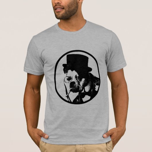Vintager Monocle-HundeT - Shirt (Vorderseite)