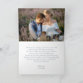 Vintager Monogram Wedding Foto Garden Vielen Dank Karte (Innenseite)