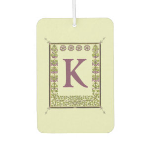 Vintager Monogramm-Letter-Rahmen Autolufterfrischer