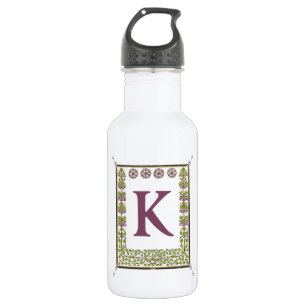 Vintager Monogramm-Letter-Rahmen Edelstahlflasche