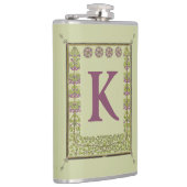 Vintager Monogramm-Letter-Rahmen Flachmann (Rechts)