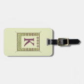 Vintager Monogramm-Letter-Rahmen Gepäckanhänger (Vorderseite horizontal)