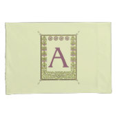 Vintager Monogramm-Letter-Rahmen Kissenbezug (Vorderseite-Rechts)