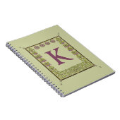 Vintager Monogramm-Letter-Rahmen Notizblock (Rechte Seite)