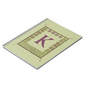 Vintager Monogramm-Letter-Rahmen Notizblock (Linke Seite)