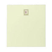 Vintager Monogramm-Letter-Rahmen Notizblock (Vorderseite)