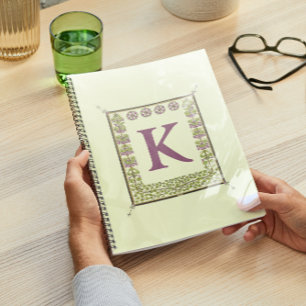 Vintager Monogramm-Letter-Rahmen Notizblock