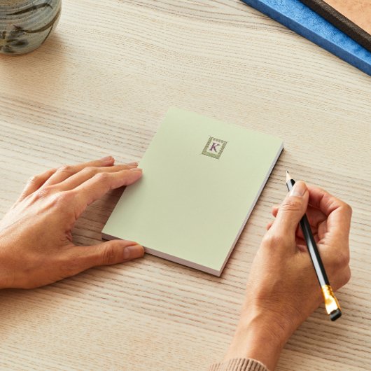 Vintager Monogramm-Letter-Rahmen Notizblock