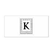 Vintager Monogramm-Letter-Rahmen Permastempel (Design)