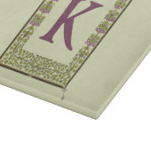 Vintager Monogramm-Letter-Rahmen Schneidebrett (Ecke)