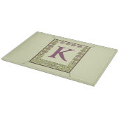 Vintager Monogramm-Letter-Rahmen Schneidebrett (Ecke)