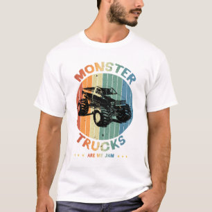 Vintager Monster-Lkw ist mein Jam Retro-Sonnenunte T-Shirt