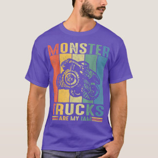 Vintager Monster-Lkw ist mein Jam Retro-Sonnenunte T-Shirt
