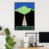 Vintager Mont-Blanc-Bahnhof Poster (Heimbüro)