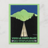 Vintager Mont-Blanc-Bahnhof Postkarte (Vorderseite)