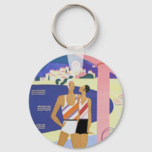 Vintager Monte Carlo Strand Schlüsselanhänger