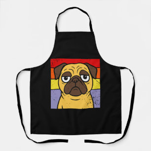 Vintager Mops Sarcastic Albern Puppy Dog Lover Spa Schürze