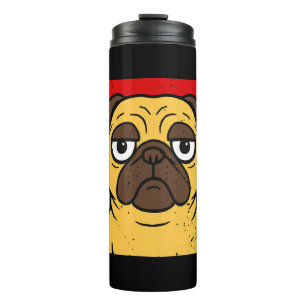 Vintager Mops Sarcastic Albern Puppy Dog Lover Spa Thermosbecher