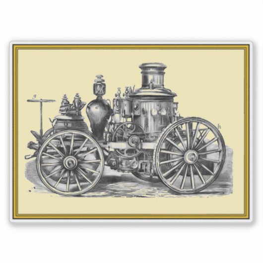 Vintager Motor Aufkleber (Vorderseite)