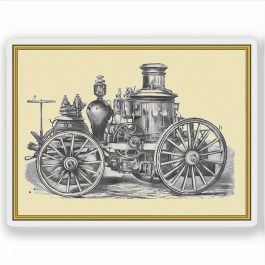 Vintager Motor Aufkleber (Vorderseite)