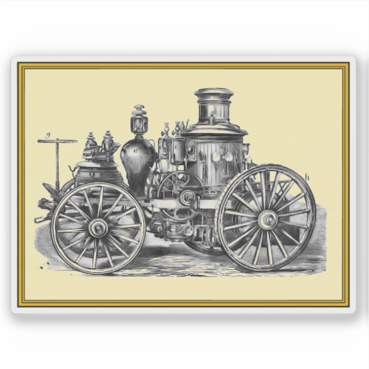 Vintager Motor Aufkleber (Vorderseite)