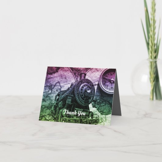 Vintager Motor Dankeskarte (Vorderseite)