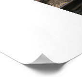 Vintager Motor der Dampfbahn, Zug Poster (Ecke)