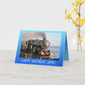 Vintager Motor Geburtstag personalisiert Karte (Gelbe Blume)