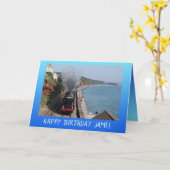 Vintager Motor Geburtstag personalisiert Karte (Gelbe Blume)