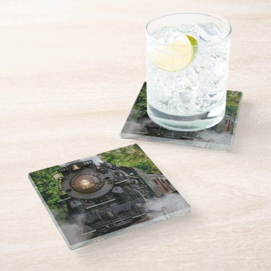 Vintager Motor Glasuntersetzer (Schrägansicht)