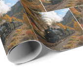 Vintager Motor im Herbstgebirge Geschenkpapier (Rolleneckpunkt)