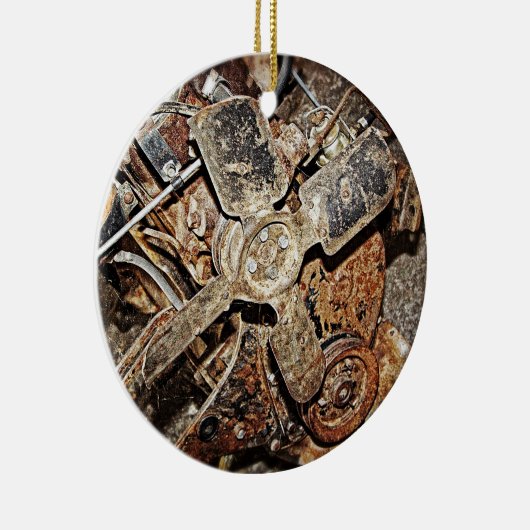 Vintager Motor Keramikornament (Rechts)