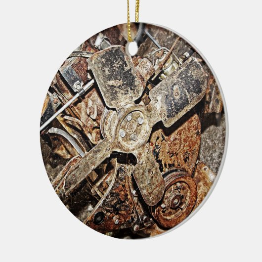 Vintager Motor Keramikornament (Links)