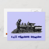 Vintager Motor mit Volldampf Postkarte (Vorne/Hinten)