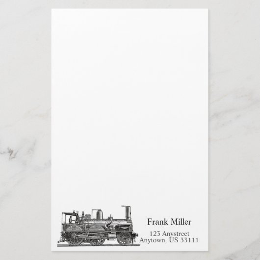 Vintager Motor Personalisiert Briefpapier (Vorderseite)