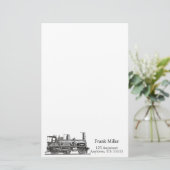 Vintager Motor Personalisiert Briefpapier (Stehend Vorderseite)