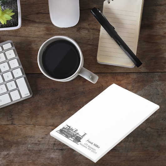 Vintager Motor Personalisiert Post-it Klebezettel